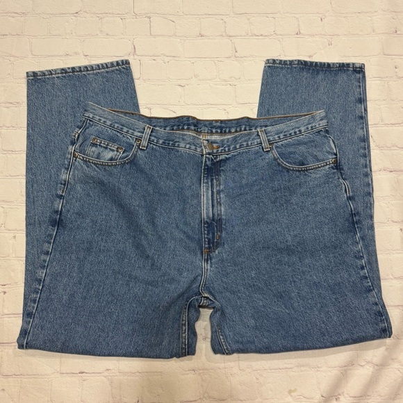 MEMBER’S MARK Vintage Men's Blue Jeans straight fit 100% cotton denims 44x32 EUC - Picture 6 of 14